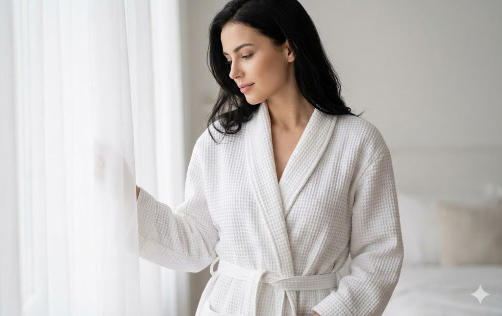 Cloud-Soft Waffle Knit Robe